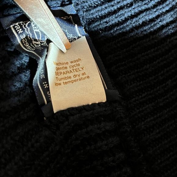 Peconic Bay Traders Chenille Sweater Mens Large Blue Knit Grandpa Cabincore USA - Picture 6 of 8